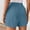 Sky Blue, variant on Pocket Shorts for Women Elastic Waist Casual Summer Breathable Polyester Short,White Size L