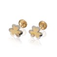 thumbnail image 1 of GIALLO | Aretes de oro 14K broquel Tréboles oro blanco, amarillo y circonia GIALLO Para bebés, niñas y mujeres, 1 of 5