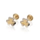 thumbnail image 1 of GIALLO | Aretes de oro 14K broquel Tréboles oro blanco, amarillo y circonia GIALLO Para bebés, niñas y mujeres, 1 of 5