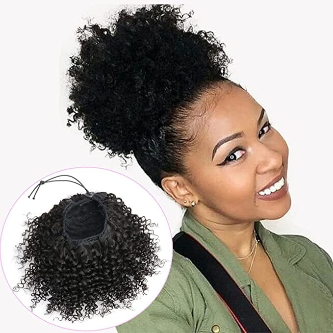 Natural Drawstring Ponytails 100% Real Human Hair for African Black Women Girls Kids,short Afro Puffs Hair Buns Kinky Curly Hairpieces With 2 Stable Combs (8 Inch,#1B Natural Black ) | Walmart Canada Natural Drawstring Ponytails 100% Real Human Hair for African Black Women Girls Kids,short Afro Puffs Hair Buns Kinky Curly Hairpieces With 2 Stable Combs (8 Inch,#1B Natural Black ) | Walmart Canada