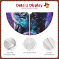 thumbnail image 3 of Sikiie Purple Sky Wolf Nativity Christmas Tree Skirt, Jesus Christian Winter Holiday Tree Mat Decoration(30-48IN)36", 3 of 6