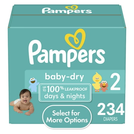 Pampers Baby Dry Diapers Size 2, 234 Count (Select for More Options)