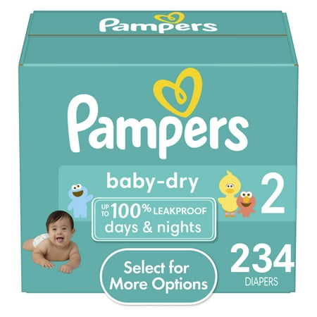 Pampers Baby Dry Diapers Size 2, 234 Count (Select for More Options)