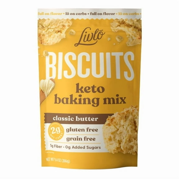 Livlo Food Co Keto Butter Biscuit & Bread Mix - Low Carb & Gluten Free - 10 Servings