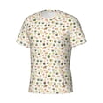 thumbnail image 3 of Yiaed Sushi and Rolls Print Mens Short Sleeve Tight Fit T-Shirt, Crewneck Casual Tee-Small, 3 of 5