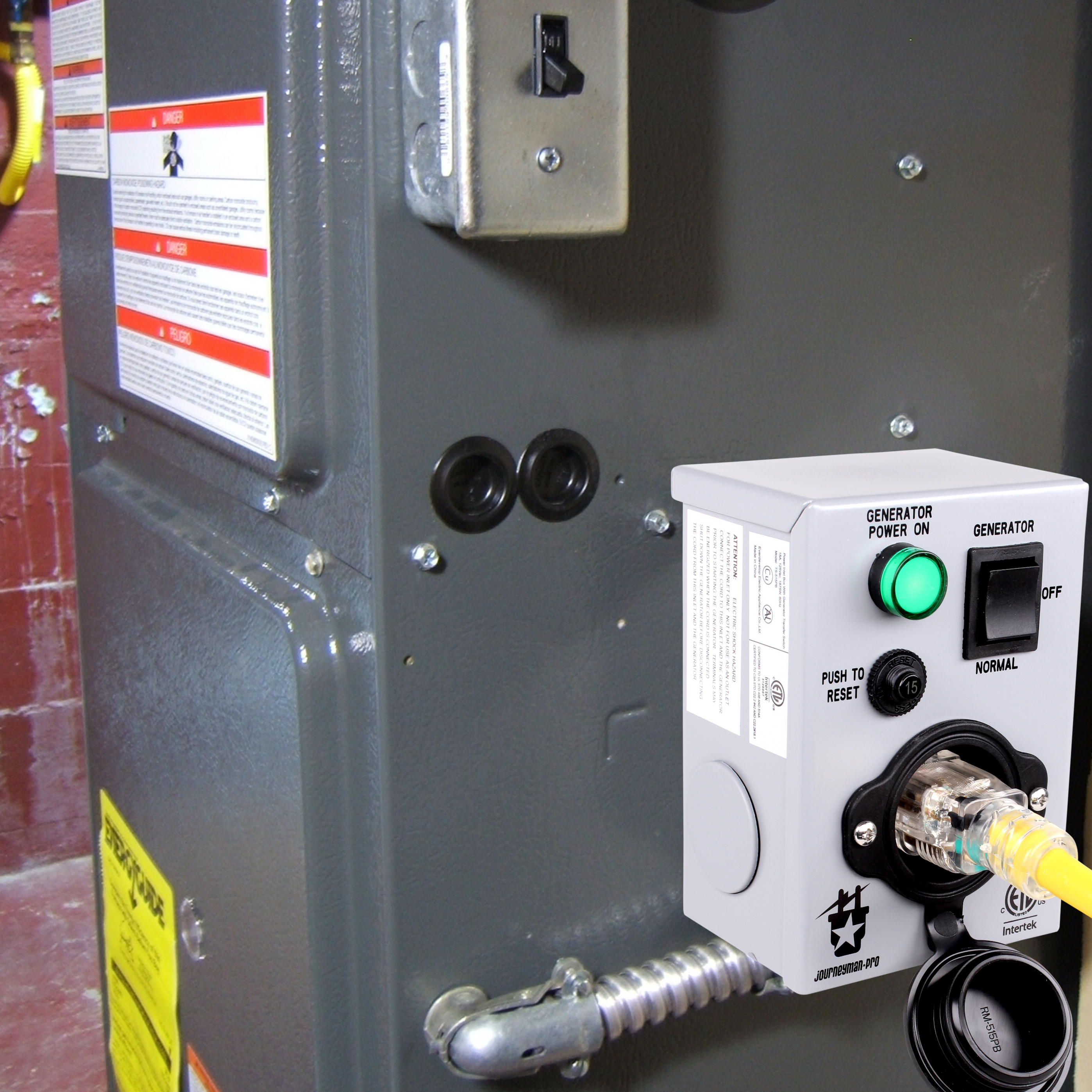 Journeyman-Pro HTS15-MANv1, 15A 110/120/125V 1875W, Gray Single Circuit Breaker