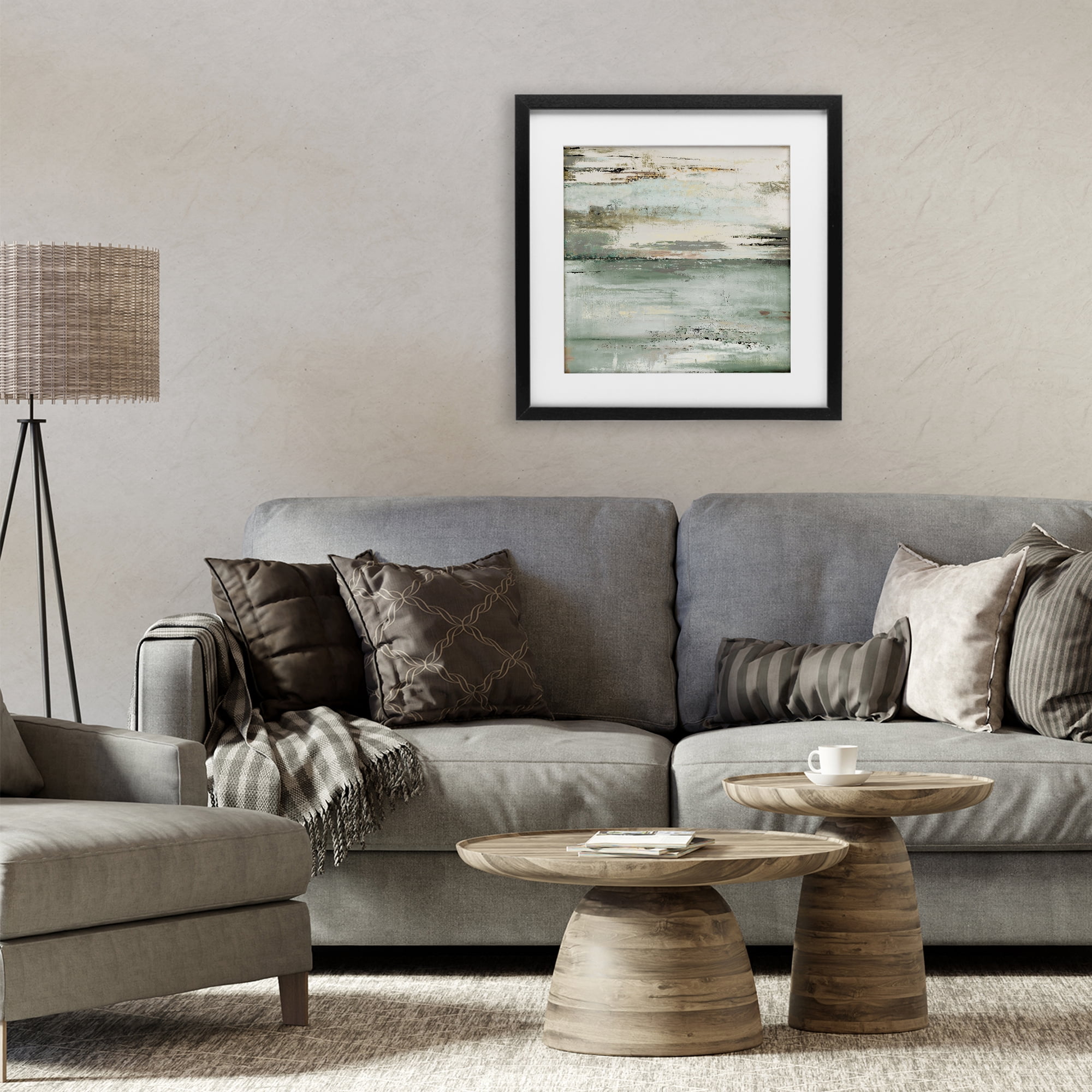 Stupell Industries The Seafoam Ones Abstract Black Framed Print Under Glass, design by Patricia Pinto