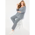 thumbnail image 2 of Catherines Women's Plus Size Cloud Knit Ribbed Straight Leg Pant, 2 of 4