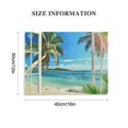 thumbnail image 3 of Orinice Beach Bathroom Wall Art Coastal Beach Palm Trees Pictures Wall Decor Blue Sea   Painting Print Artworks Tropical Ocean Nautical Wall Decor Framed for Living Room   16x12in, 3 of 6