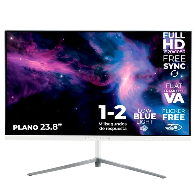 Monitor Gamer 23.8 BALAM RUSH ULTRA ODYSSEY MTX24G 1Ms 165Hz Full HD VA LED HDMI Blanco BR-933087-V2 blanco