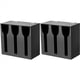 thumbnail image 1 of 2X Dispensador de Utensilios de Acrílico, Organizador de Cubiertos con 3 Compartimentos, Soporte Negro para Cubiertos, Cubiertos de Plástico, 1 of 5