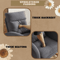 thumbnail image 4 of Resenkos Rocking Bedroom Bistro Chairs,Grey Linen Rocking Chair Nursery With Thick Headrest, Modern Nursing Rocker Glider With Curved Armrest, 4 of 8