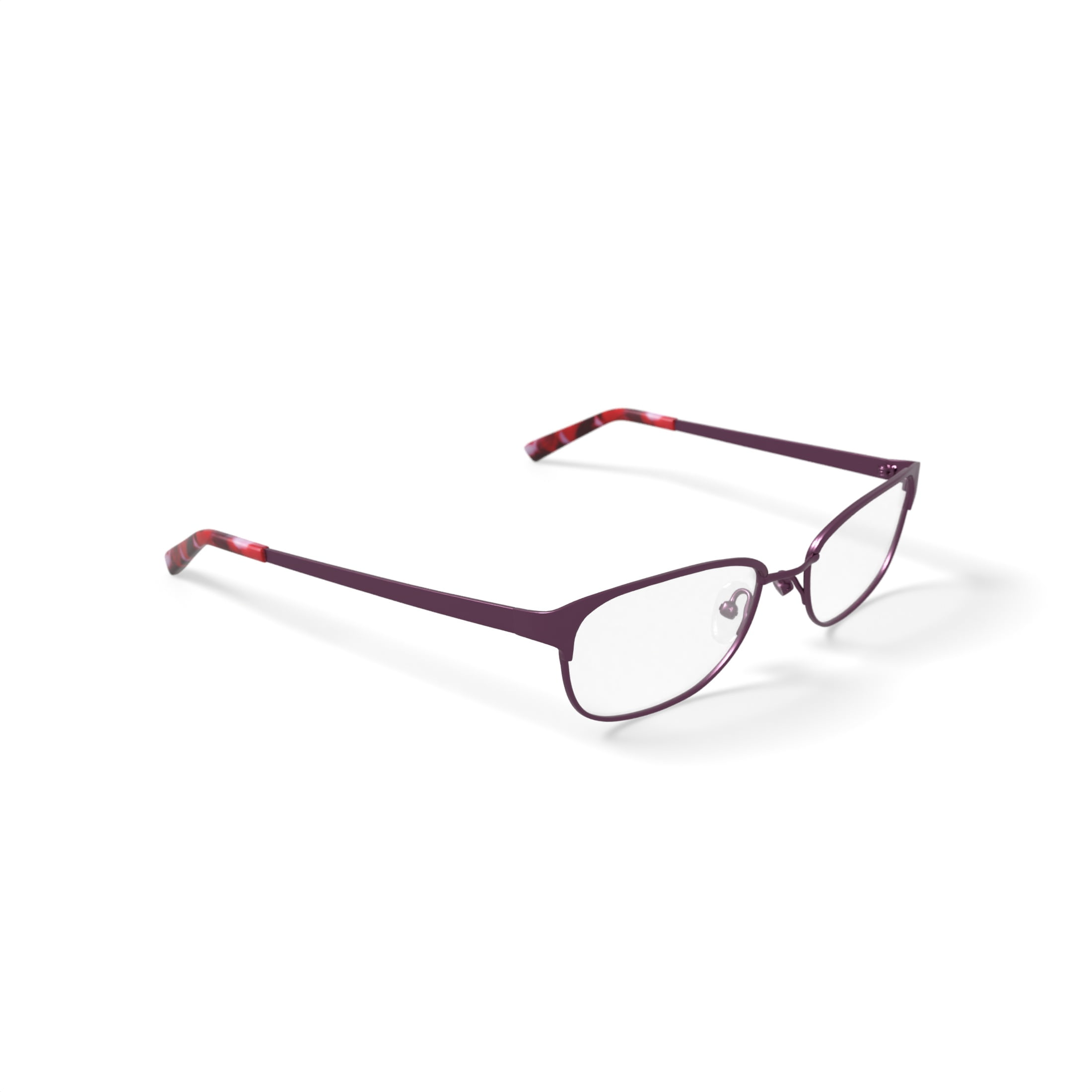 TiFlex Women's TFL2102 Oval Oval Prescription Eyeglasses with Case, Purple/Pink