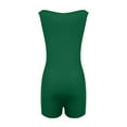 thumbnail image 3 of Women One Piece Knit Ribbed Short Catsuit Bodycon Sleeveless V Neck Tank Top Workout Jumpsuits Rompers Playsuit, 3 of 6