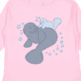 thumbnail image 4 of Inktastic Cute Manatees with Bubbles Boys or Girls Long Sleeve Toddler T-Shirt, 4 of 5