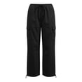 thumbnail image 3 of Levmjia Women Plus Size Cargo Pants Loose Straight Leg Casual Solid Color Comfortable Elastic Waist With Pockets For Home Daily Outdoor Workwear, 3 of 6