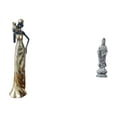 thumbnail image 1 of Figura de mujer africana, estatua de dama tribal africana, estatua de Guan Yin, adorno de resina, artesanía hecha a mano, ideal para el hogar, la ofic, 1 of 8