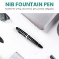 thumbnail image 2 of 159 Black And Silver M Nib Fountain Pen Thick For Gifts Decorations USA, 2 of 8