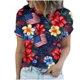 thumbnail image 6 of VKOYWKM American Flag Shirts for Women 4th of July Independence Day Graphic Tees Patriotic Short Sleeve Crew Neck Summer Tops Tshirts, 6 of 6