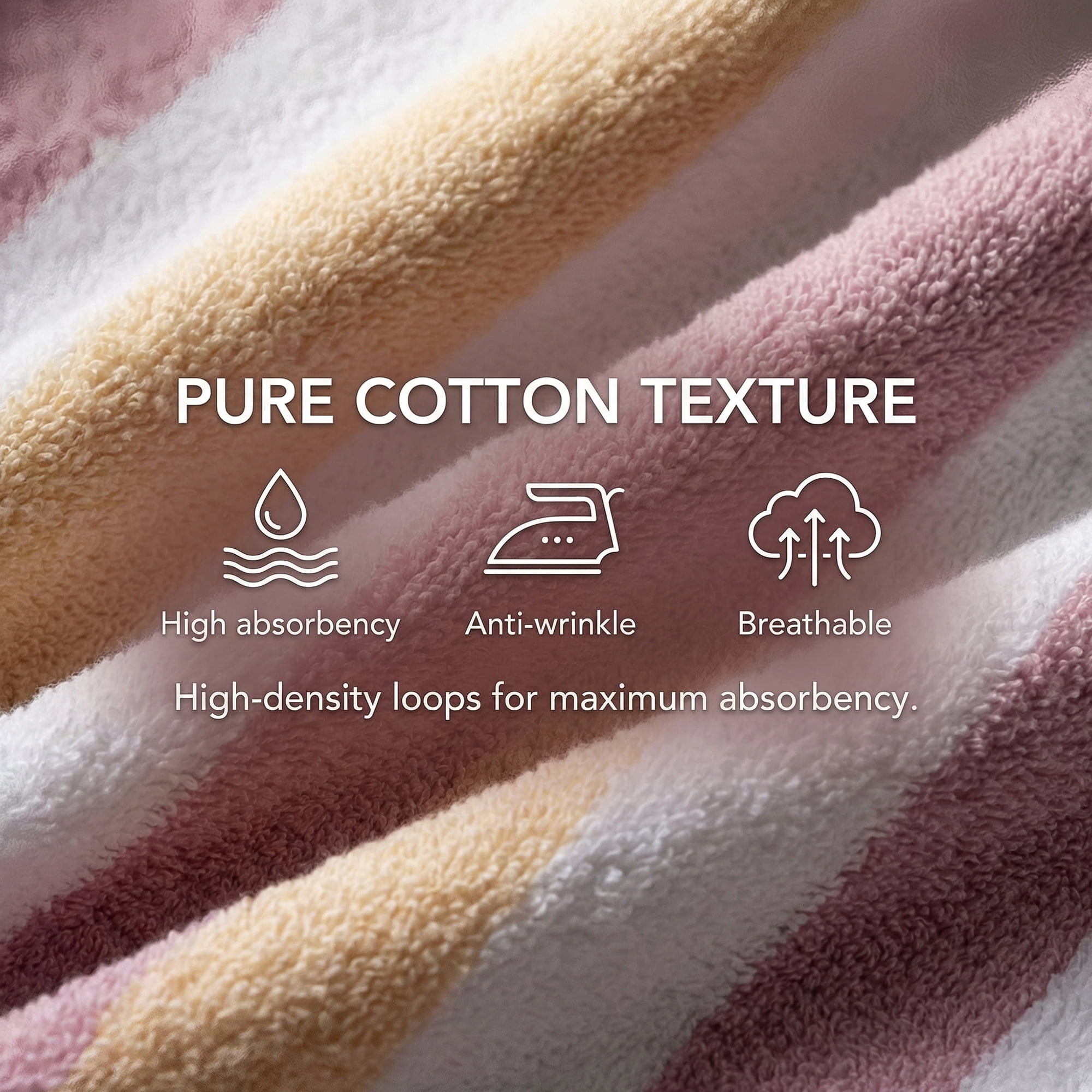 Unique Bargains 13 x 13 Inches Striped Cotton Showering Bathroom Washcloths Purple 4pk