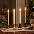 thumbnail image 4 of Timer‑Controlled Flameless LED Taper Candle, 6H ON 18H OFF Automatic Cycle Long Stick Candle with Dripping Wax Effect and Built‑in Base, Battery‑Operated for Christmas Home Decor, 4 of 6