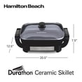 thumbnail image 2 of Hamilton Beach Poêle Électrique avec Revêtement Céramique Durathon Sans PFAS, Poêle Amovible 12x15 Pouces, Température Réglable, Conception Réversible, Tempe, 2 of 8