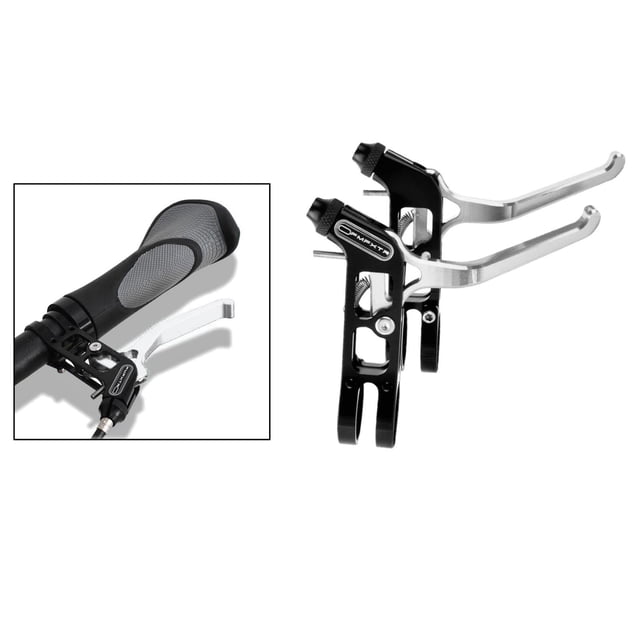 Par de Palancas de freno Sharpla de aleación de aluminio para manillar de 22,2 mm Universal Plata