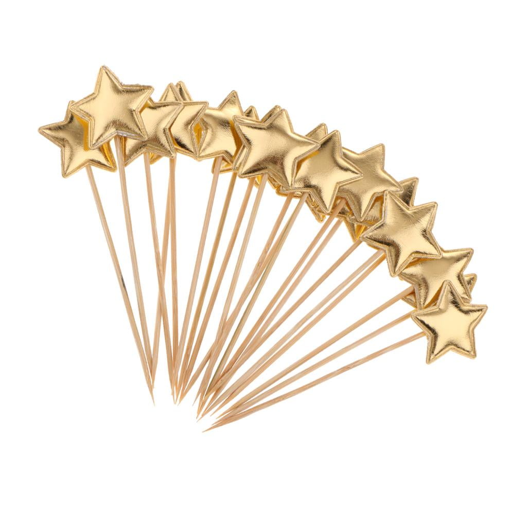 Gold Star Edible Cake Topper Image ABPID11702 – A Birthday Place