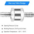thumbnail image 2 of 8mm One Way Aluminium Fuel Non Return Fuel Check Valve for Petrol Diesel Oil Water Chrome Car Auto Carburettor Low, 2 of 5