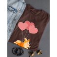 thumbnail image 3 of Corgi Flying W Balloons T-Shirt Women -Image by Shutterstock, Female Large, 3 of 4