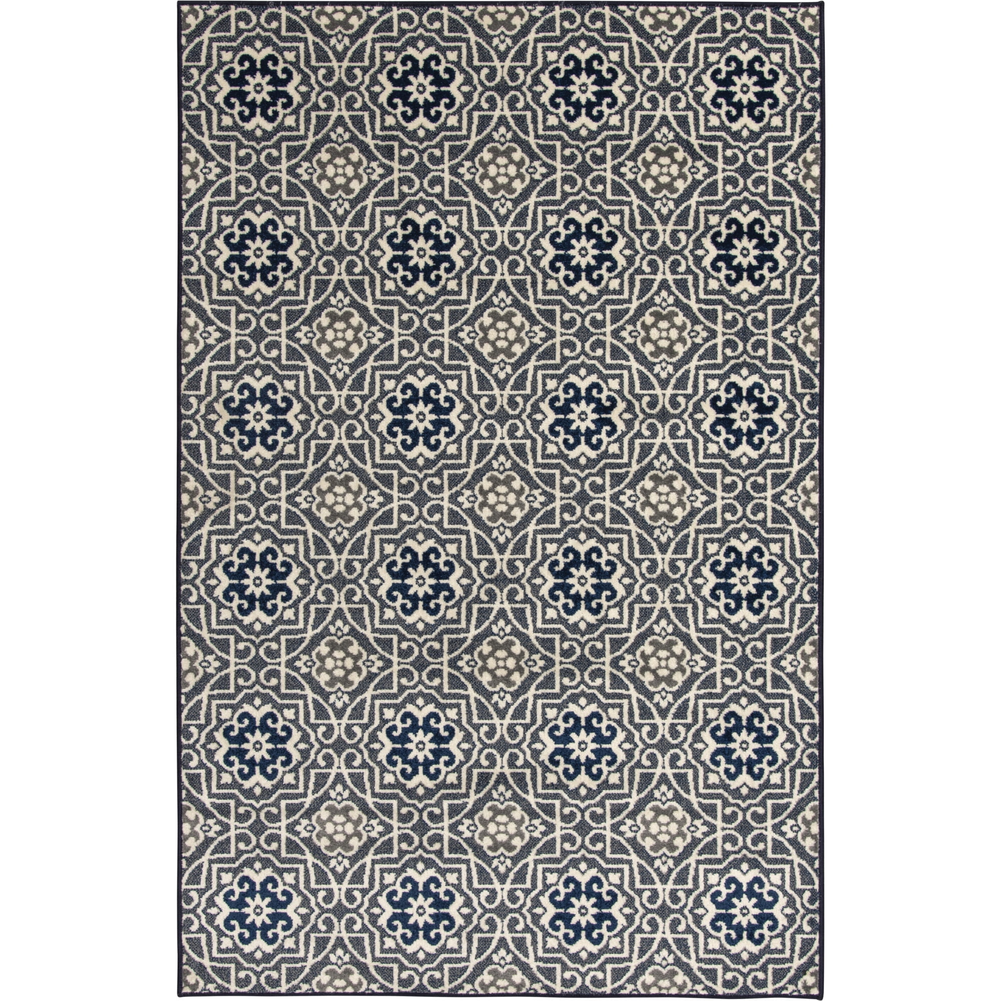 Loomaknoti Terrace Tropic Kidore 4' x 6' Geometric Indoor/Outdoor Area Rug , Blue/White