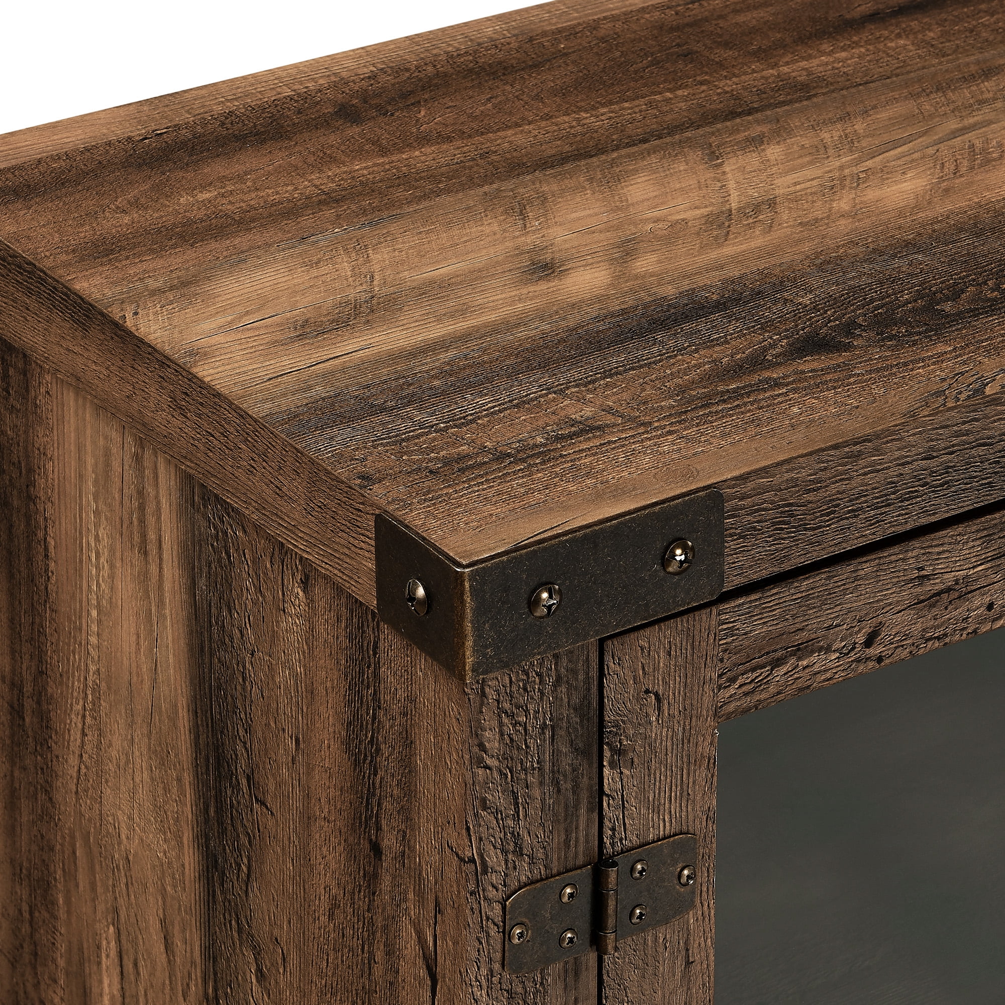 Manor Park Fireplace TV Stand for TVs up to 65", Reclaimed Barnwood
