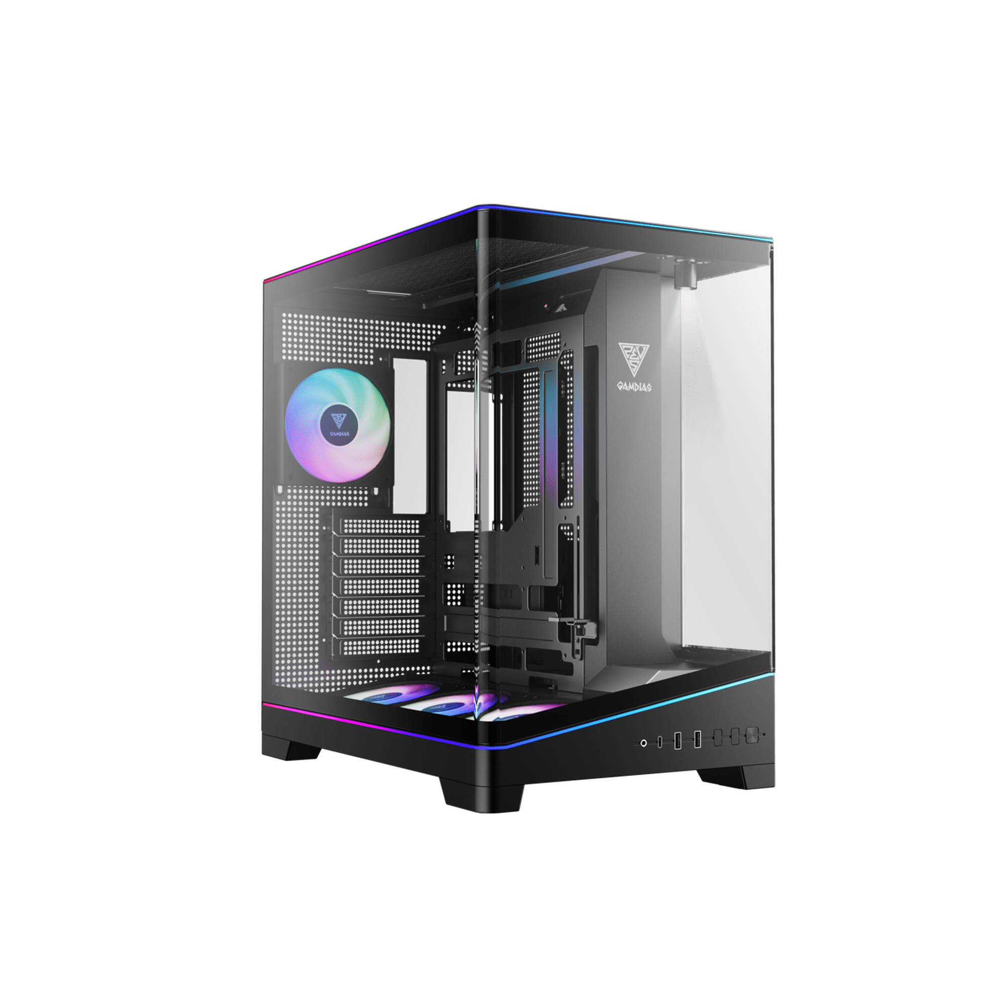 Gamdias ATLAS P6 CG Black ABS / SPCC / Tempered Glass ATX Mid Tower Computer Case