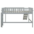 thumbnail image 7 of Full Size Low Loft Bed with Removable Slide &Safety Ladder,Modern Wooden Bed with Spacious Space under the Bed,Multifunctional Loft Bed&nbsp;for Kids Boys&Girls, No Box Spring Needed,Gray, 7 of 7