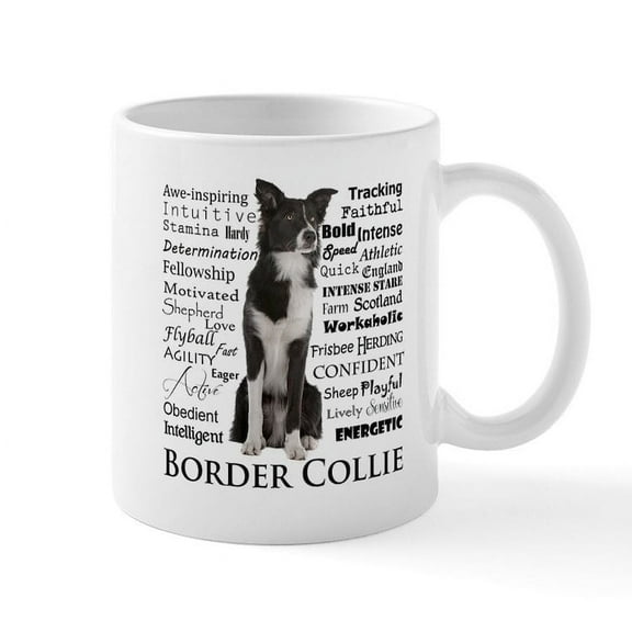 CafePress - Border Collie Traits Mugs - 11 oz Ceramic Mug - Novelty Coffee Tea Cup