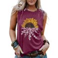 thumbnail image 2 of LINGLANG Womens Summer Tops Loose Fit Tank Tops Summer T Shirts Sleeveless Casual Loose Tunic Blouses Oversized Tshirts, 2 of 4