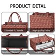 thumbnail image 4 of Large Capacity Tote Bag,Red Christmas Snowflake Pattern Handbag Fashion Luxury Tote Bag,15.7"x13"x 5.1" Inches,Laptop Compatible, 4 of 6