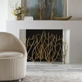 thumbnail image 2 of Uttermost Branches Coastal Iron Metal Decorative Fireplace Screen in Gold, 2 of 4