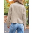 thumbnail image 6 of Women's Autumn Winter Casual Cropped Zipper Faux Leather Jacket Coat, 6 of 9