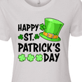 thumbnail image 4 of Inktastic Happy St. Patrick's Day Green Hat and Clovers Women's T-Shirt, 4 of 5