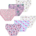 thumbnail image 2 of Girls Cotton Breathable Underwear Toddler Mermaid Panties Little Kids Rainbow Briefs Childrens Comfort 6 Pack Undies Size 2T, 2 of 6