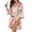Pink Tiger, variant on Ekouaer Women's Short Silk Robes Bride Bridesmaid Kimono Satin Bathrobe V Neck 3/4 Sleeve Sleepwear with Pockets
