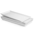 thumbnail image 1 of Platos para servir de porcelana Sweese, color blanco, 39,37 cm, juego de 4, 1 of 6