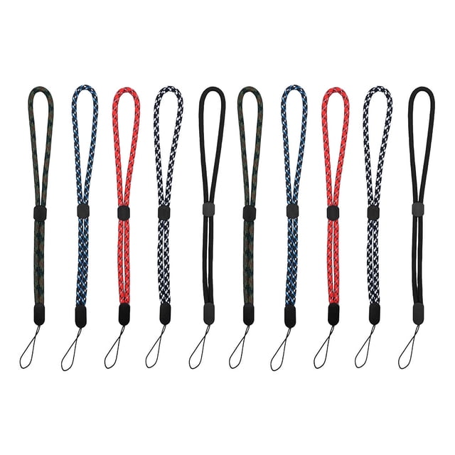 EeaseCA 10 Pcs Adjustable Camera Cell Phone Wristband Practical Digital Camera Anti-lost Wrist Strap Anti-fall Colored Haning Rope for DIY Craft (Mixed Color)