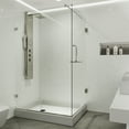 thumbnail image 2 of VIGO Pacifica 48 in. L x 36 in. W x 79 in. H Frameless Hinged Shower Enclosure Kit in Brushed Nickel with 3/8 in. Clear Glass, 2 of 12