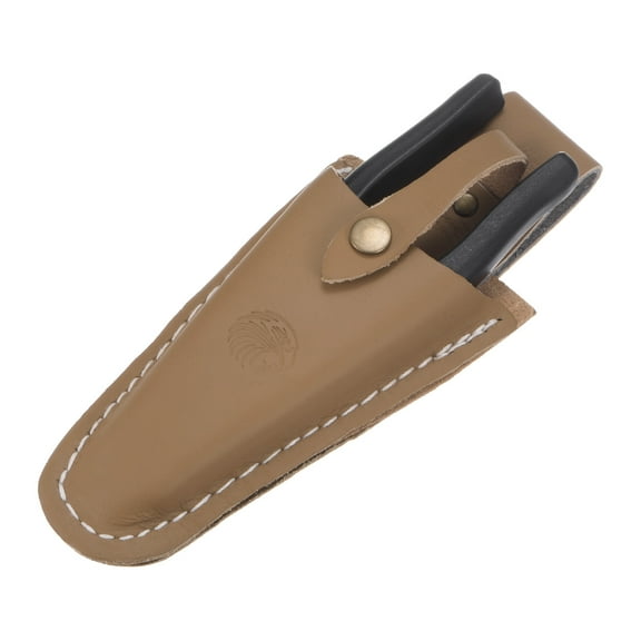 Garden Pruner Sheath, Portable Faux Leather Pruning Shears Sheath Pliers Holder for Belt [Yellowish Brown]
