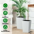 thumbnail image 2 of 16 Inch Tall Outdoor Planters (Set of 2) , Large Flower Pots with Removable Liners & Drainage Holes, Durable Weatherproof Plant Containers for Patio, Porch, Garden Decor，White, 2 of 7