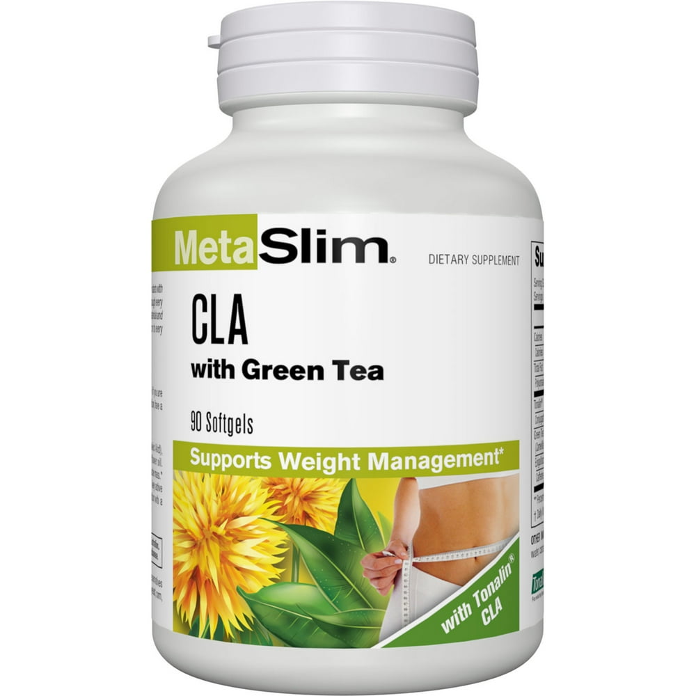 MetaSlim CLA with Green Tea Softgels, 90 Ct - Walmart.com - Walmart.com