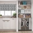 thumbnail image 3 of LALILO Kitchen Curtain Valance Blue Ethnic Boho Scribble Retro Rod Pocket Window Curtain 52"x 18" Set of 2, 3 of 7