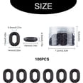 thumbnail image 2 of 1 Box 100Pcs Acrylic Chain Links Black C-Clips Hooks Chain Links for Glasses Bags Earring Necklace Jewelry DIY Craft Making for making, 2 of 9